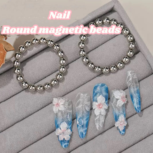 10pcs/20pcs Water Ripple Cat Eye Magnetic Gel Beads Multifunctional Nail Art Flower Carving Cat Magnet DIY Nail Art Design Tool