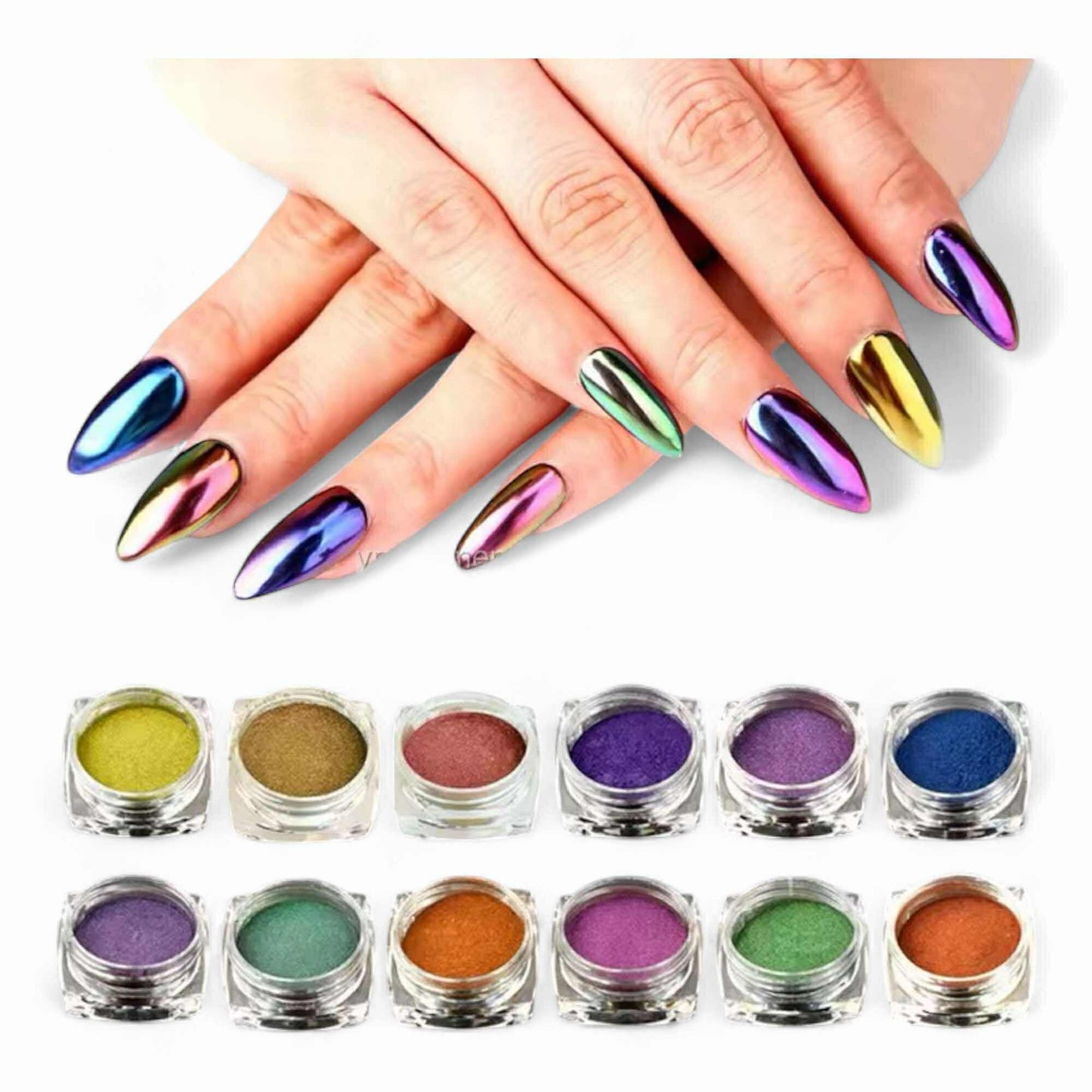 Ruby Chrome Nail Powder