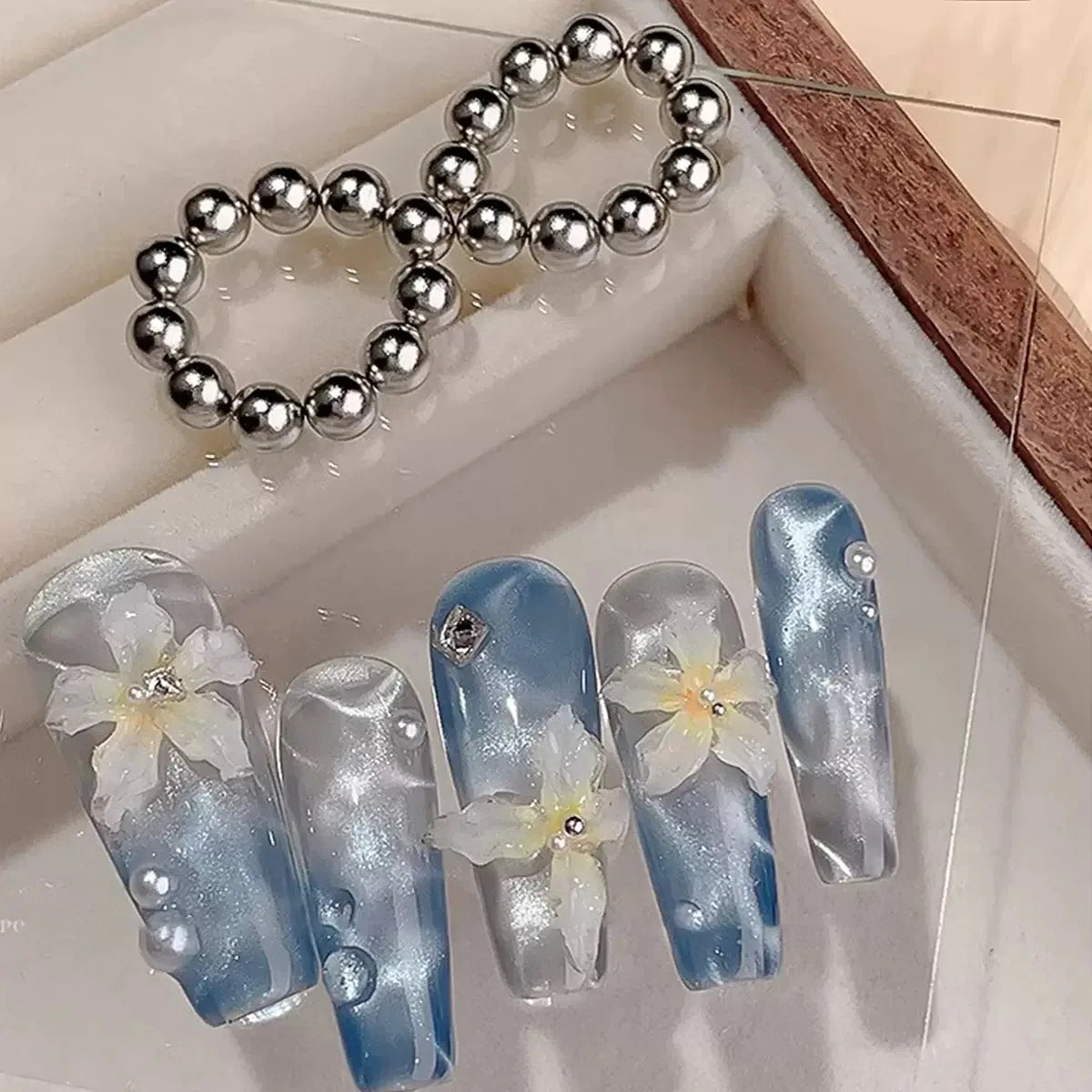 10pcs/20pcs Water Ripple Cat Eye Magnetic Gel Beads Multifunctional Nail Art Flower Carving Cat Magnet DIY Nail Art Design Tool