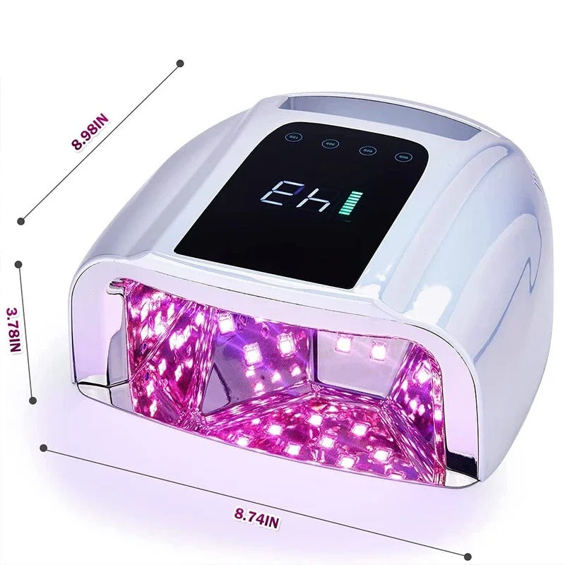 96W Mirror Reflective Nail Lamp Wireless Rechargeable.
