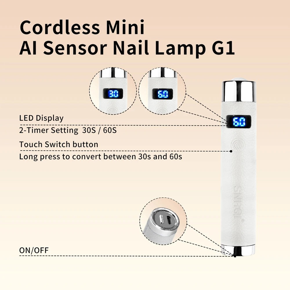 AI Smart Sensor Rechargeable Nail Lamp