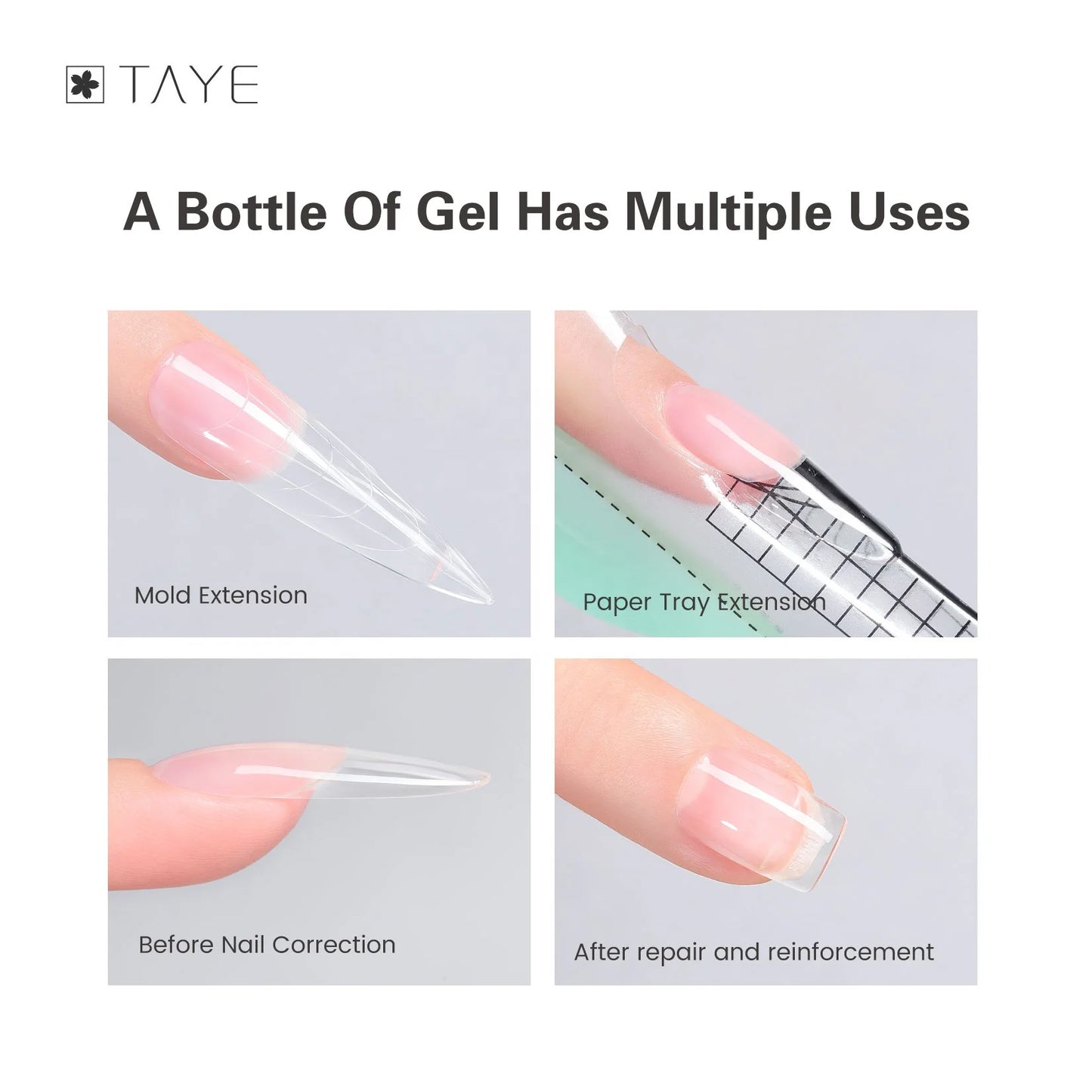 TAYE High Quality Art Salon Quick Nail Builder Building Poly Gel Extension Nail Kit